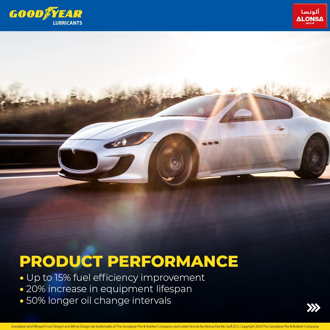GyLubricants's tweet photo. Choosing Goodyear Lubricants as your partner isn't just a choice; it's a strategic move backed by solid statistics. Elevate your business with the smart decision to join forces with us.

#Goodyear #GoodyearMENA #GoodyearLubricants #Goodyear #GoGoodyear #HighPerformance https://t.co/3BgvrL4o3t