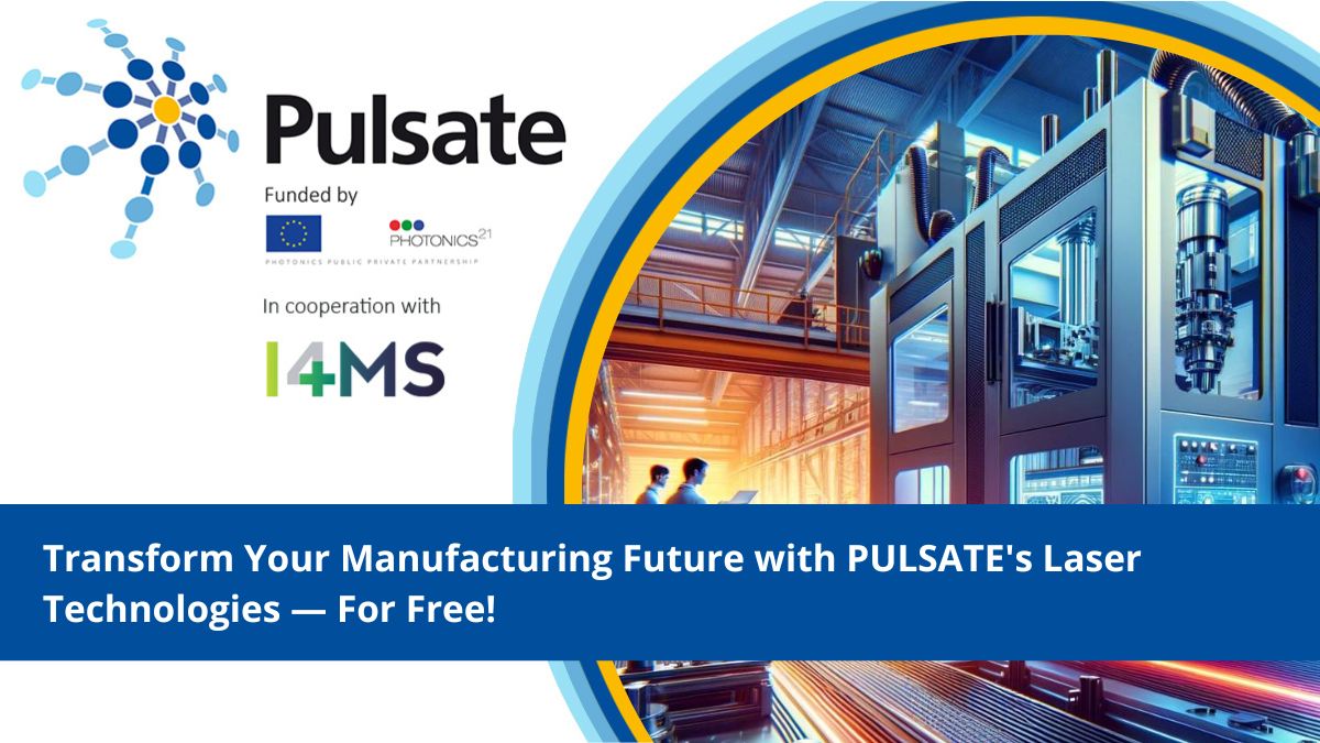 PULSATE is offering up to 10 companies an exclusive opportunity to access our catalog of laser manufacturing services at no cost. Follow the link and start your application today: pulsate.eu/techniques/14-… @photonics21 #photonics @photonicseu #lasers #services
