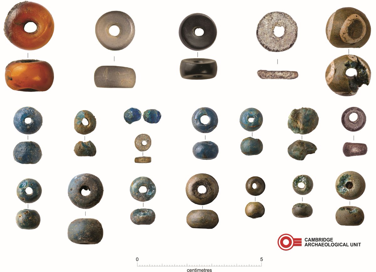 Another set of exciting artefacts from Must Farm are its collection of beads made from glass, amber, shale, siltstone, faience and tin. Analysis of the glass beads has shown that all but one of the 49 found may have been made over 4,500km away from the site.
