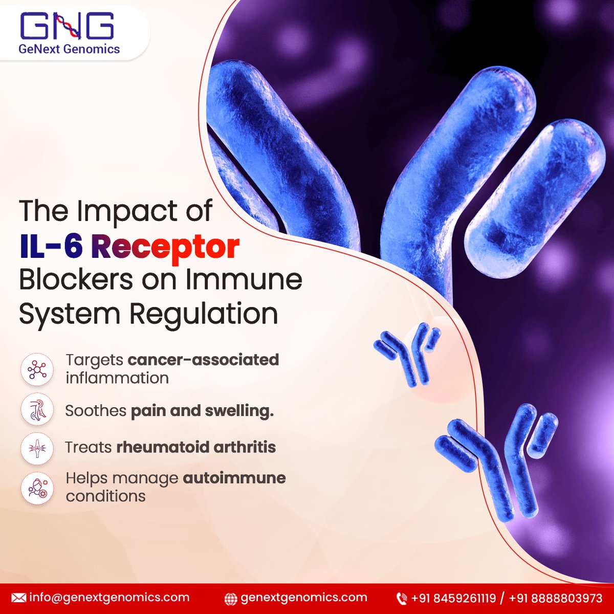 The IL-6 receptor monoclonal antibody is a type of medication used in the treatment of certain inflammatory conditions.
.
#genext #IL6Receptor #MonoclonalAntibody #Treatment #InflammatoryConditions #AutoimmuneDiseases #RheumatoidArthritis #CancerTreatment #Tocilizumab #Sarilumab
