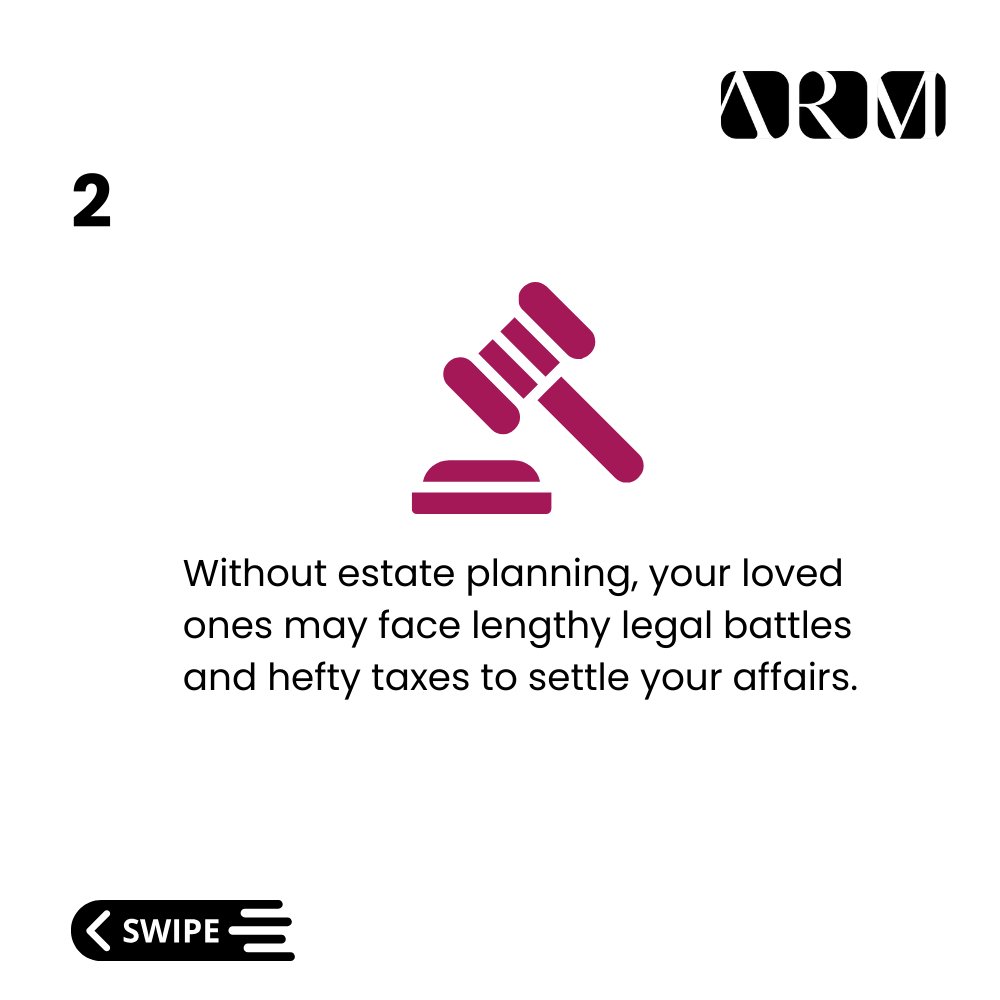 armengage's tweet image. Estate Planning is a must for every responsible individual because it provides complete control over assets and decisions made. 

To know more swipe through to see key facts about estate planning and secure your legacy today.

#EstatePlanning #FinancialSecurity #LegacyProtection