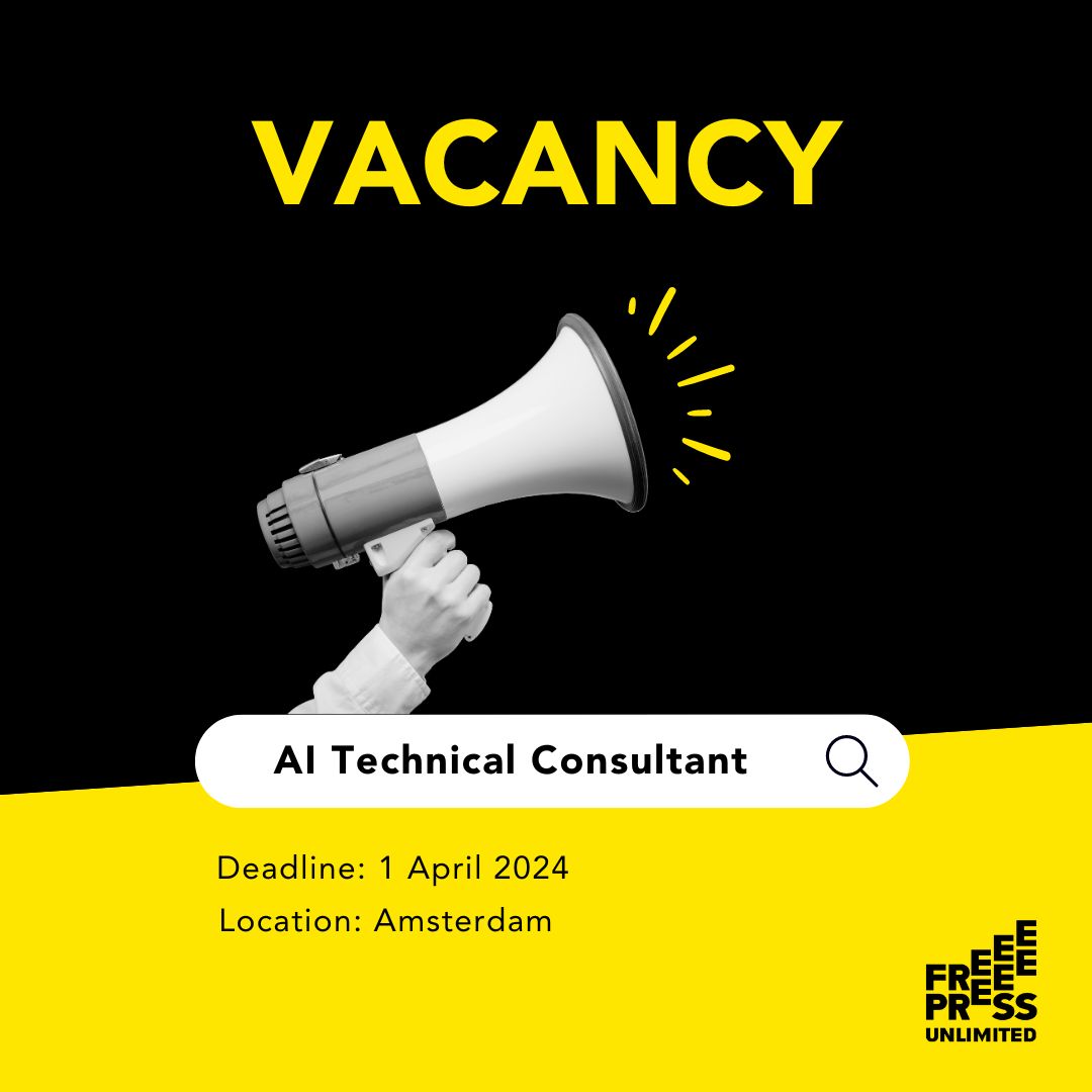 📢 #Vacancy! To help us expand our work, we are looking for an English-speaking AI Technical Consultant. Are you our ideal candidate? We'd love to hear from you! ➡️ Apply here: ow.ly/z6u750QHMAx