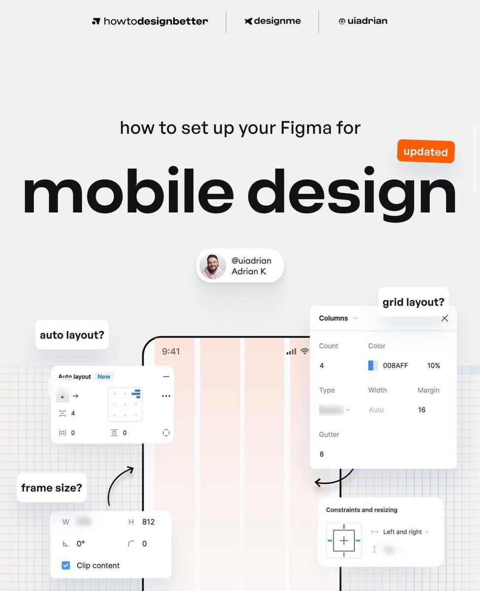 Nelsonyolemi1's tweet photo. UI/UX Designer, check out this article: Learn how to set up your Figma for mobile design. it's essentially detailed, explore more if you can.
Credit: @adriankuleszo
Retweet & Save For Later ❤️ https://t.co/goJMCC59gF