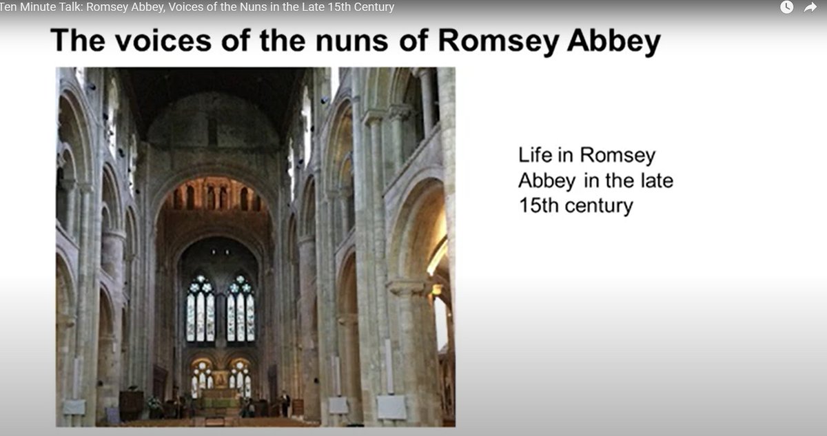 #ICYMI: In our latest Ten Minute Talk, Sally Kavanagh shares the stories of nuns living in Romsey Abbey during the 15th Century and how the surviving records can give us a glimpse into their lives. Find out more: ow.ly/E0uO50QOTxj #WeAreLocalHistory #LocalHistoryForAll