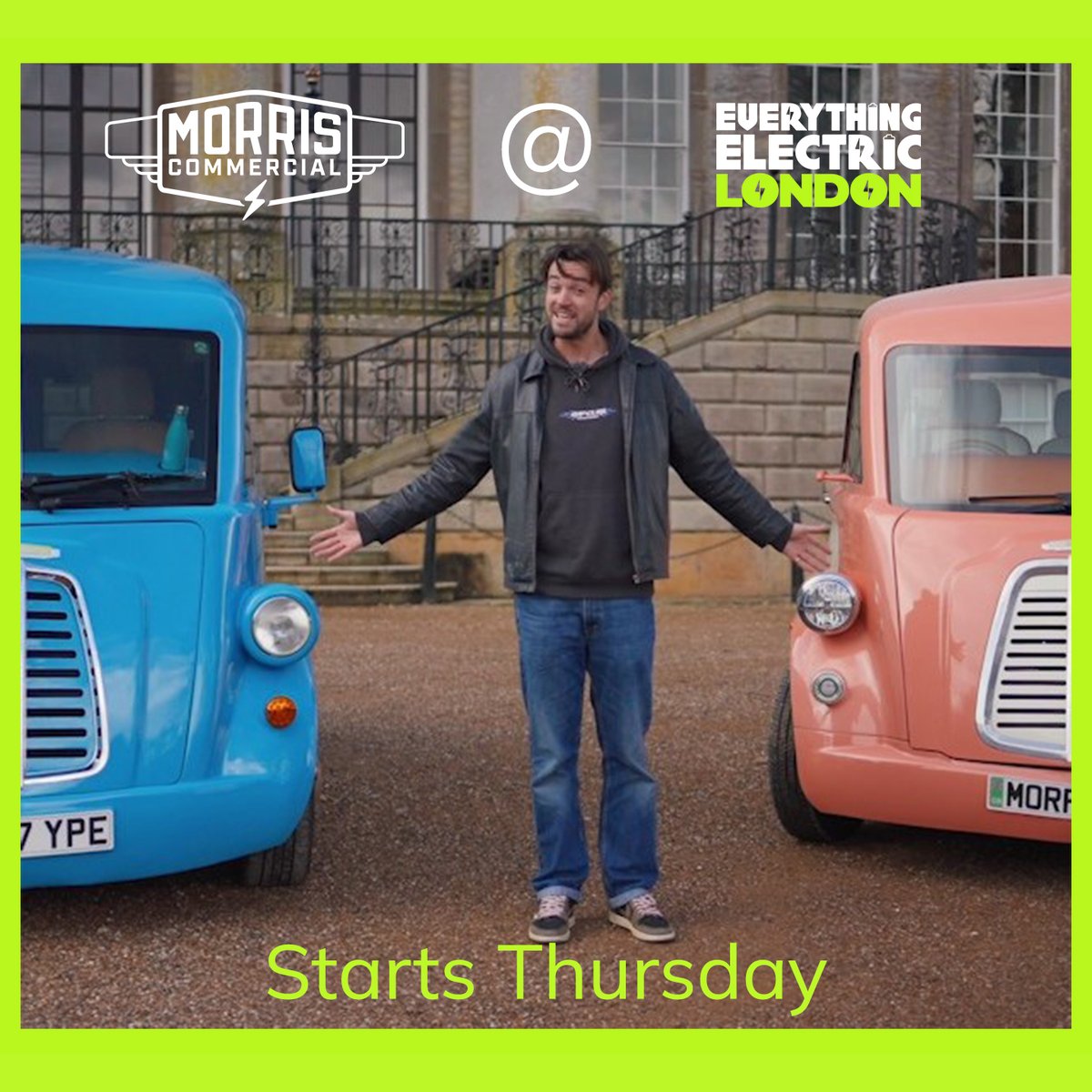 Come to #EverythingElectric. Get #FullyCharged, see #MorrisJE on D42. It’s THE place to be. Iconic Classic Electric.
morris-commercial.com/preorder/
#HeadTurner #Countdown #showtime #homedelivery #transport #electricvehicles #ev #EVIndustry #electricvans #innovation #design