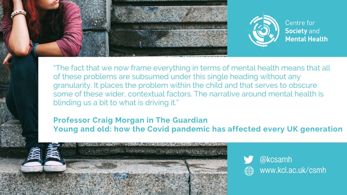 In a new @guardian deep-dive by @hannahdev into continuing impacts of the pandemic across generations, our co-director @MorganC_IoPPN and @dmorenoagostino from our @ESRC centre discuss their research into #mentalhealth and society. Read it here: theguardian.com/world/2024/mar…