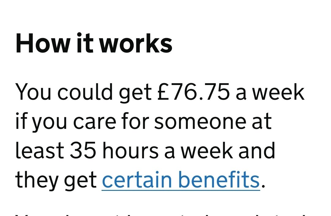 #KateGarraway try caring for your ill/disabled loved one 24/7 on £76.75 per week. That's all I have to say #carersallowance
