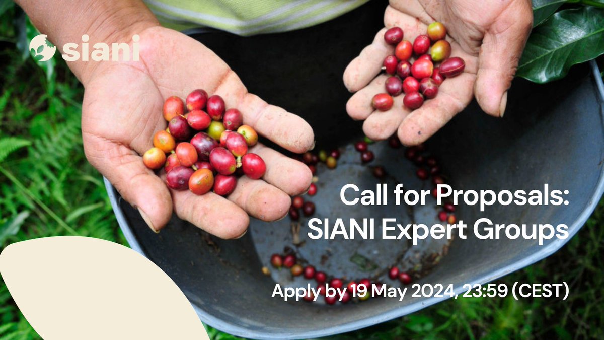 #CallForProposals If you have a project that contributes to inclusive, sustainable and rights-based #FoodSystems, you can apply to become a SIANI Expert Group. Learn more: buff.ly/3IBuunP