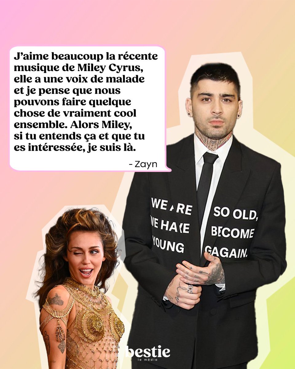 Zayn aimerait collaborer avec Miley Cyrus. T'imagines le banger ????