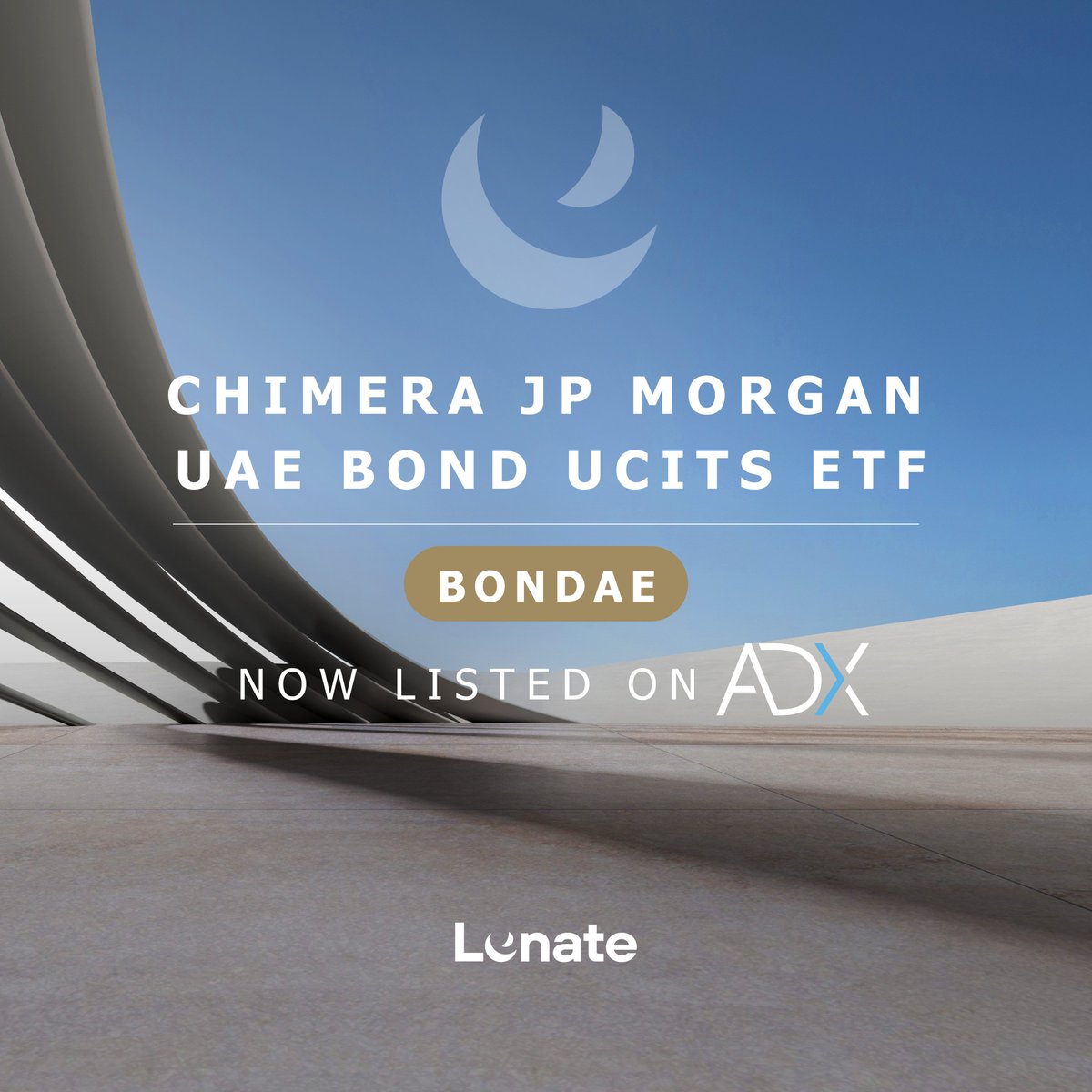 Chimera JP Morgan UAE #Bond UCITS ETF (BONDAE), is now listed on <a href="/ADX_AE/">سوق أبوظبي للأوراق المالية</a>!

An incredible opportunity to tap into the #UAE fixed-income market. Seize the opportunity today.

Visit bit.ly/4cwy6oD for more information.

#Lunate #GCC #ChimeraETF #Investments #ETFS