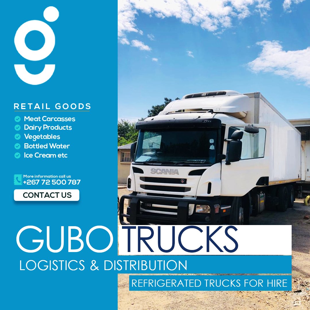 Our flexible and scalable solutions focus on maximizing your competitive advantage, letting you focus on the strategic goals of your core business. 

#GuboTrucks #Logistics #Distribution #BotswanaBrand #PushaBW #SupportLocal