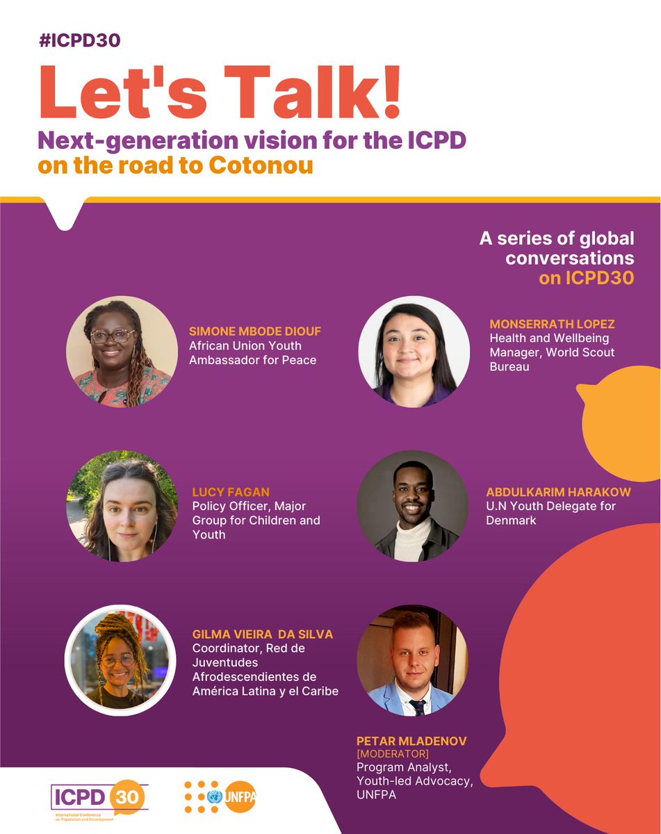 On the occasion of the ICPD30 and in the lead-up to the ICPD30 Global Youth Dialogue, UNFPA is delighted to invite you to a conversation on the Next-generation vision for the ICPD. 
Please register here bit.ly/43AoRQfWhen: Thursday, 28 March 2024 | 8:00 - 9:00 am EST