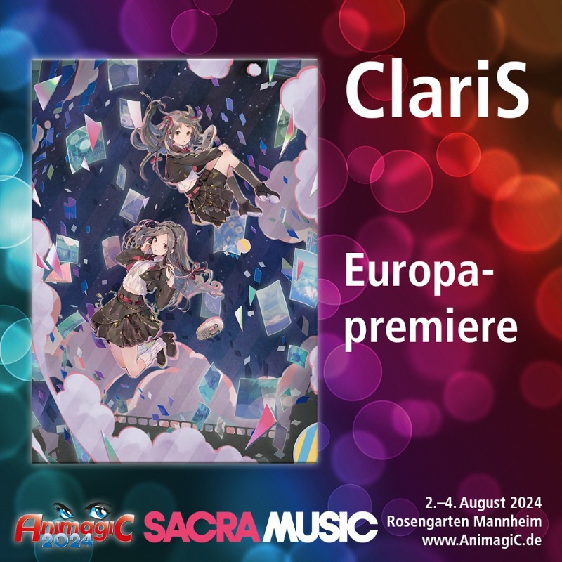 【イベント情報✈️】 #ClariS がドイツのマンハイムにて開催される、ヨーロッパ最大規模のアニメコンベンション「#AnimagiC2024」に出演決定💐 『AnimagiC 2024』 📍Rosengarten Mannheim（ドイツ・マンハイム） 🗓️2024/8/2（金）～8/4（日） 🔗animagic.de @AnimagiCtweet #SACRAFES