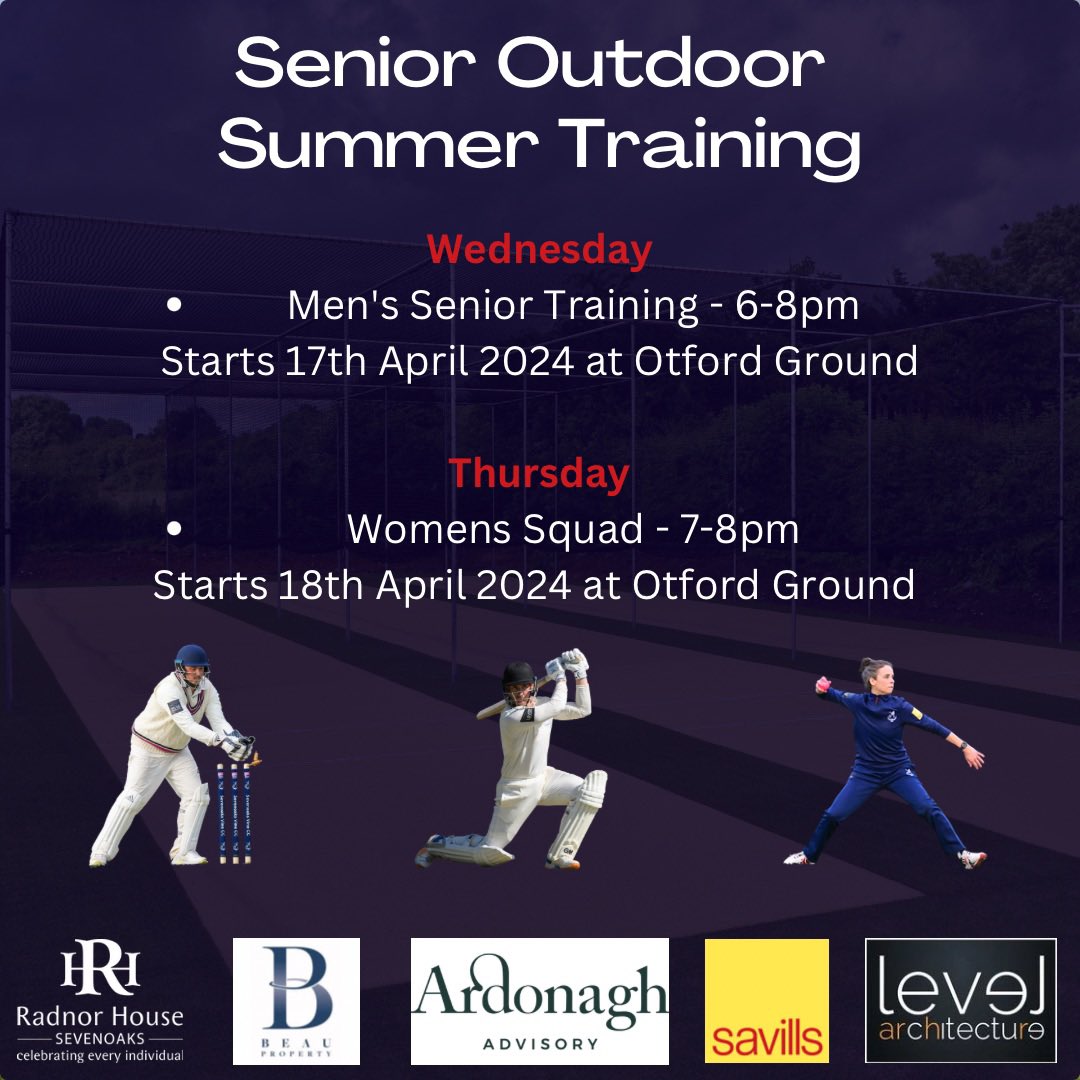 Senior Summer Training The senior squads will begin outdoor training w/c 15th April If you’re interested in joining then drop us a message #svcc1734