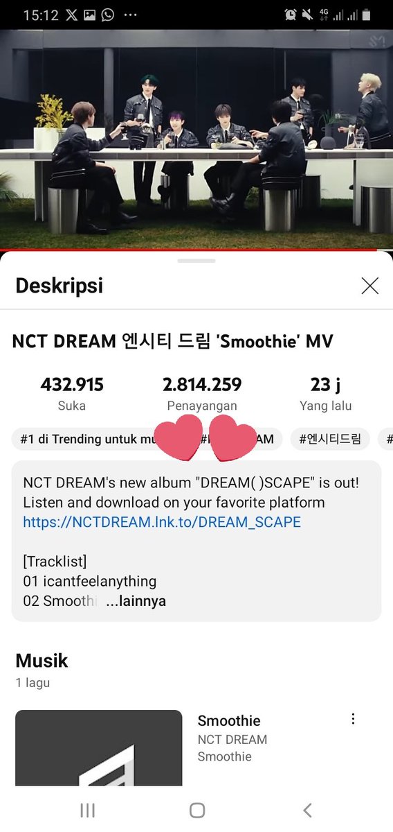 🦋 SMOOTHIE STREAMING PARTY 🦋

DON'T BREAK THE CHAIN ‼️

Tags: @ohmynana08 @captaininjun @jaematchiato

🔗 youtu.be/WU9yBKCqJNE?si…

NCT DREAM SMOOTHIE OUT NOW
#SmoothieBy7DREAM
#NCTDREAM_Smoothie 
#다_갈아마셔_칠드림_스무디