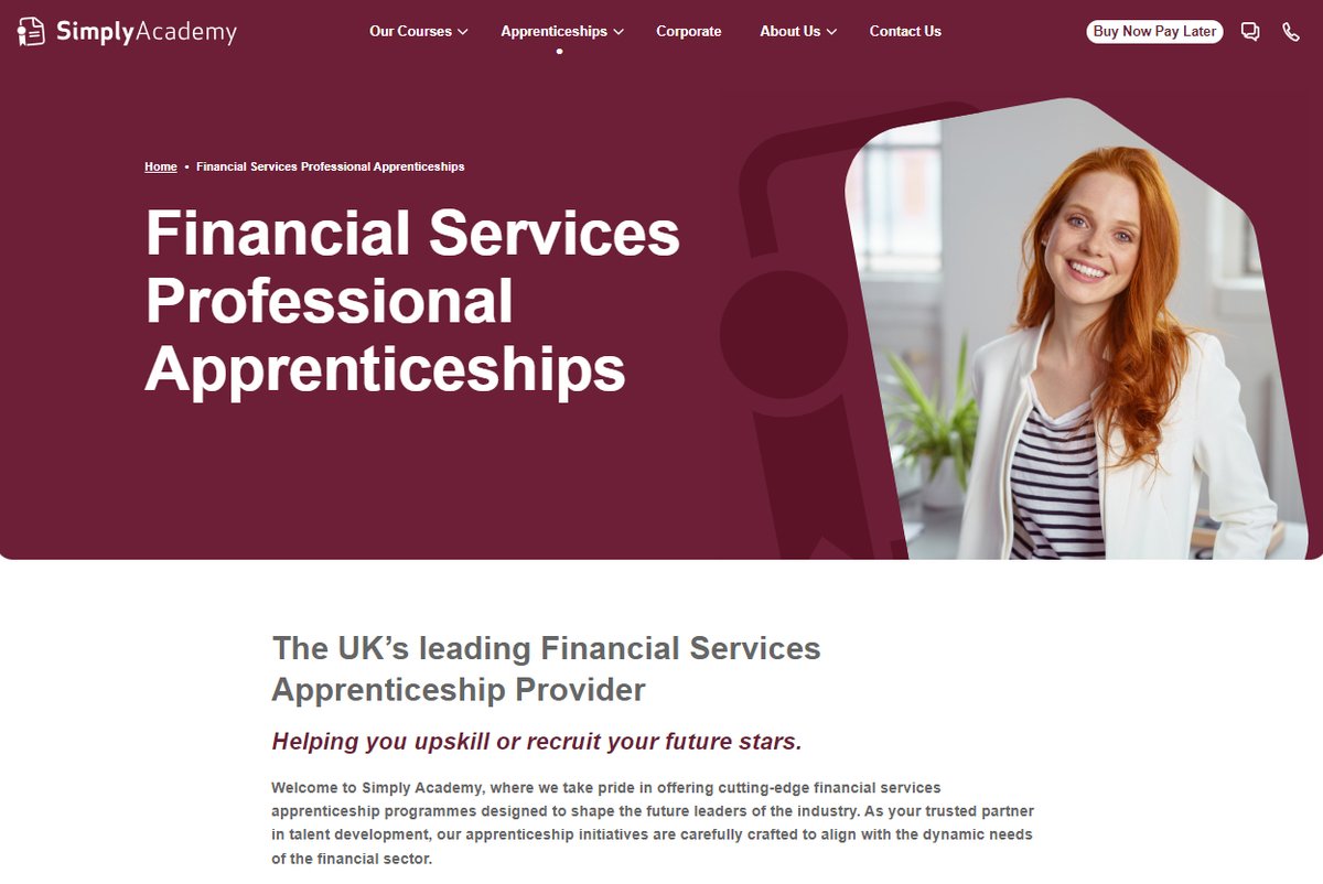 🆕 The new Simply Academy website makes it easier than ever to start an #Apprenticeship programme at your #FinancialServices business. Take a look and download your FREE Employer Information Pack at simplyacademy.com/apprenticeship…