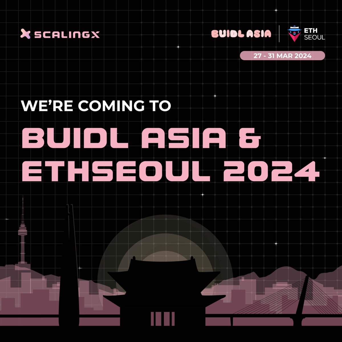 Hey #BUIDLers 😎 We've landed in Seoul, all set for #BUIDLAsia2024 & #ETHSeoul⚡️🇰🇷 Find us at the conference or site events all week. If you're around, shoot us a DM & let's grab a coffee!