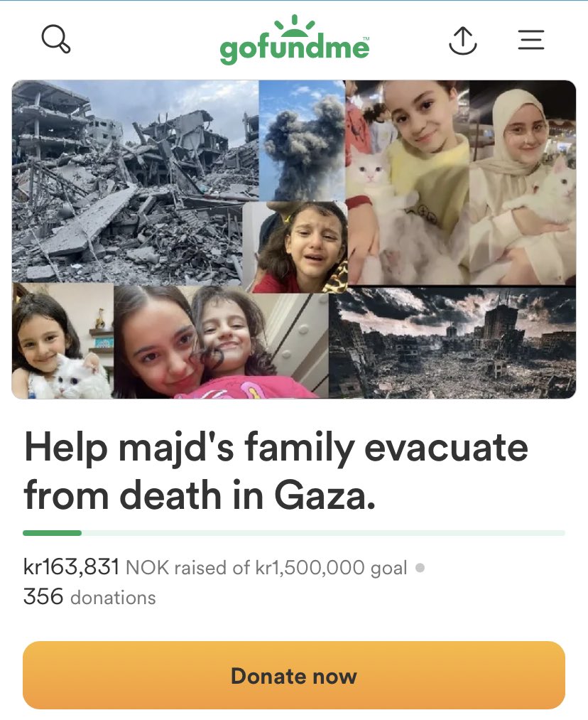 majjodaa1_'s tweet photo. قدّر الله ألا ينتهي المطاف🥹
أصدقائي أحتاج فزعتكم ومساعدتكم.

أنشأت رابط حملة تبرعات يغطي تكلفة النجاة من الحرب، السفر أو الموت.

آخر أمل، الله ثم أنتم السبيل 5 مليون شخص لدي أمل في نصفكم.

ملاحظة/العملة النرويجية(جداً منخفضة)20$=215kr
وبارك الله فيكم🤍

https://t.co/TSdWoKmQCg https://t.co/TYE1rx5PHF