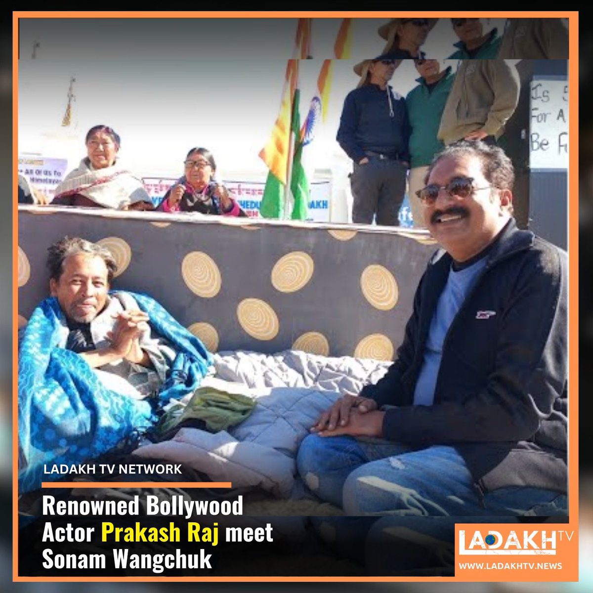 Renowned Bollywood Actor @prakashraaj today met @Wangchuk66 and extends his Solidarity with him and the People of #Ladakh #SaveLadakh #LadakhProtest #LadakhUnderThreat