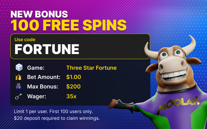 MoolahGaming's tweet photo. 🚨💸 NEW CODE: FORTUNE 💸🚨

Claim your 💯 Free Spins with code FORTUNE at https://t.co/IeA3sm913i

#casino #FreeSpins #moolah #bonus $MLH https://t.co/PYNmtJ2GPb