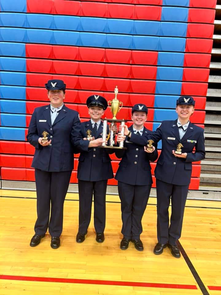 ND-20061 Air Force Junior ROTC team at the Sioux Falls Invitational Drill Competition.  First place in Armed regulation and 1st Year Color Guard. 
#AFJROTC 
#fargopublicschools