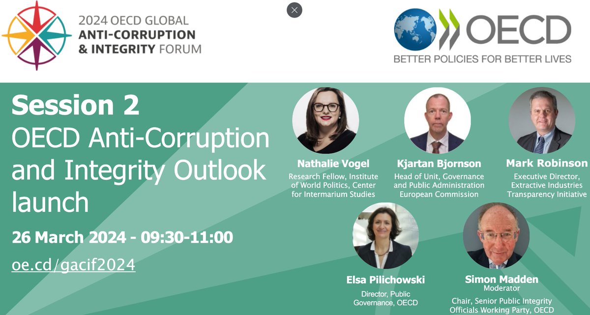 🔴 LIVE | Launch of the OECD Anti-Corruption and Integrity Outlook 2024. This new report measures the strength of countries' policies in upholding integrity and fighting corruption. Watch now: brnw.ch/21wIdPJ