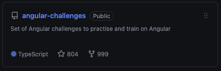 laforge_toma's tweet image. #AngularChallenges has almost 1000 forks. It means that 1000 people are playing/have been playing with my challenges to help them in their daily work. 🔥