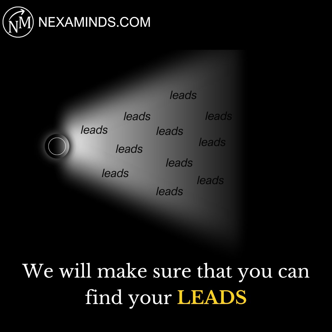 Is it difficult for you to get leads?
DM us, we will make sure you are not short of leads anymore.

#leads #businessgrowth #digitalmarketing #businessleads #nexaminds