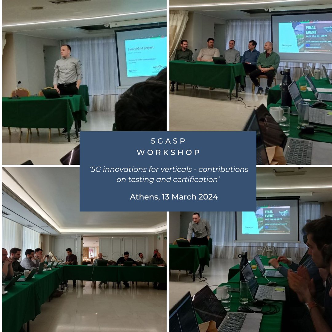 #LearnAboutSmart5Grid The '5G Innovations for Verticals' workshop was held in Athens, Greece, on the 14th of March as the final public event of 5GASP project. This workshop brought together partners from ICT-41 projects, @IANA_5G, @5Epicentre, and Smart5Grid. @6G_SNS @CORDIS_EU