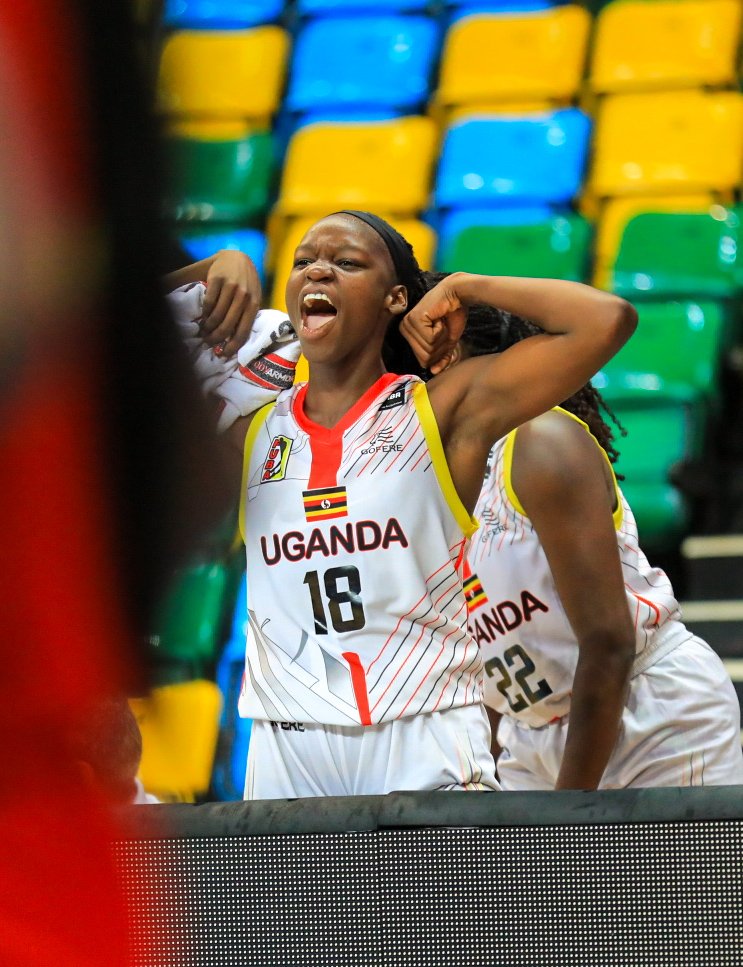 📸 Category || The player's hype (Lydia, Mel and Jane) • FIBA Women's Afrobasket Finals 2023 - Kigali