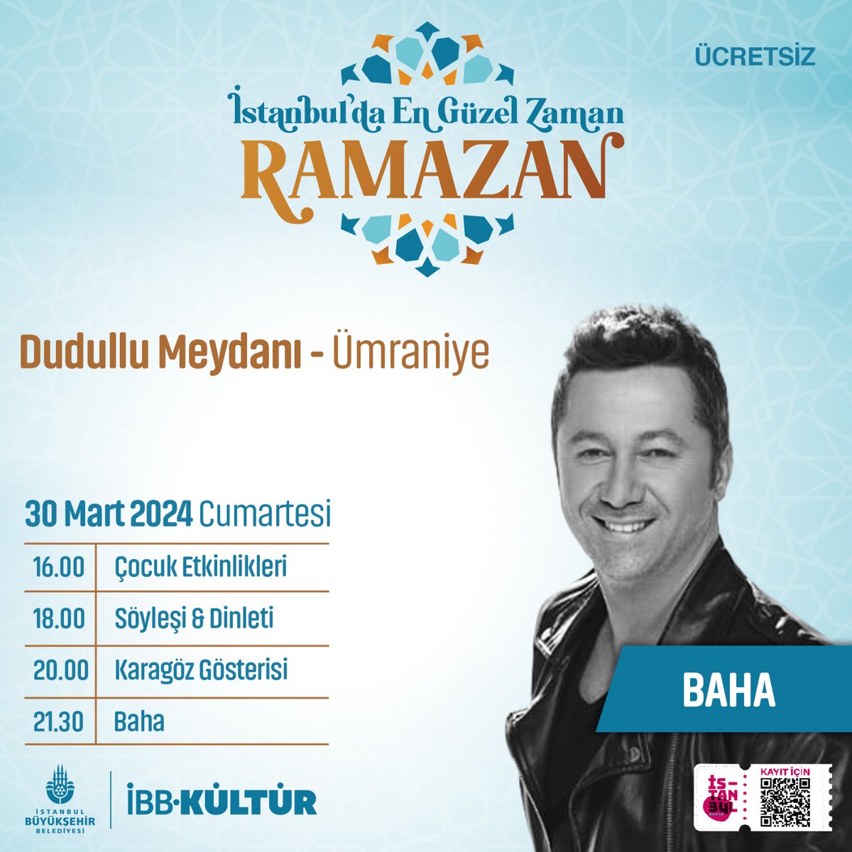 Ramazan, İstanbul’un iki farklı yakasında, farklı semtlerinde yetişkinleri, çocukları bir araya getirecek etkinliklerle dolu geçecek. Artİstanbul Feshane, Fatih Anıt Park, Başakşehir, Tuzla Sahil Meydanı, Pendik Meydanı, Ümraniye Dudullu, Kartal Neyzen Tevfik Parkı, Beyoğlu