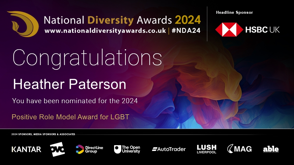 Honoured to be nominated for the Positive Role Model Award for LGBT in @ndawards 🏳️‍🌈🏳️‍⚧️ If you would like to vote for me it would be greatly appreciated - You can vote here ➡️ nationaldiversityawards.co.uk//awards-2024/n… #NDA24 #nationaldiversityawards #diversity #dei #awardceremony #community