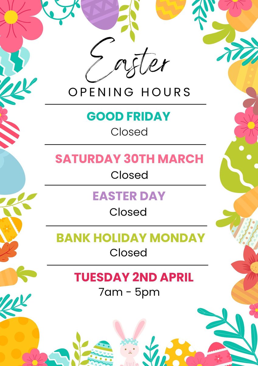 With the Easter Bank Holiday Weekend just around the corner, be sure to book your deliveries and collections in as soon as possible.
#easter #BankHolidayWeekend #skiphire #wastemanagement