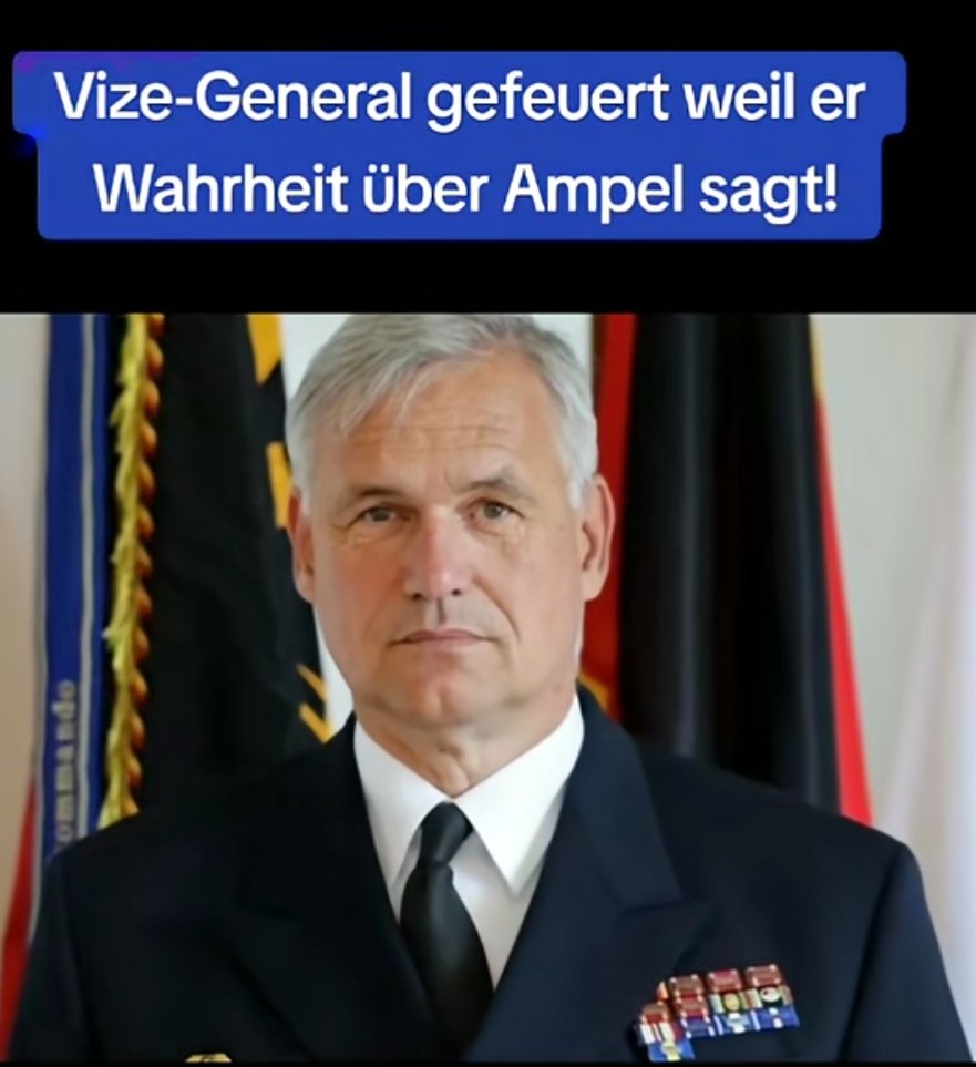 Vize General Schönbach gefeuert weil er sich kritisch zum UK Krieg geäußert hat.
