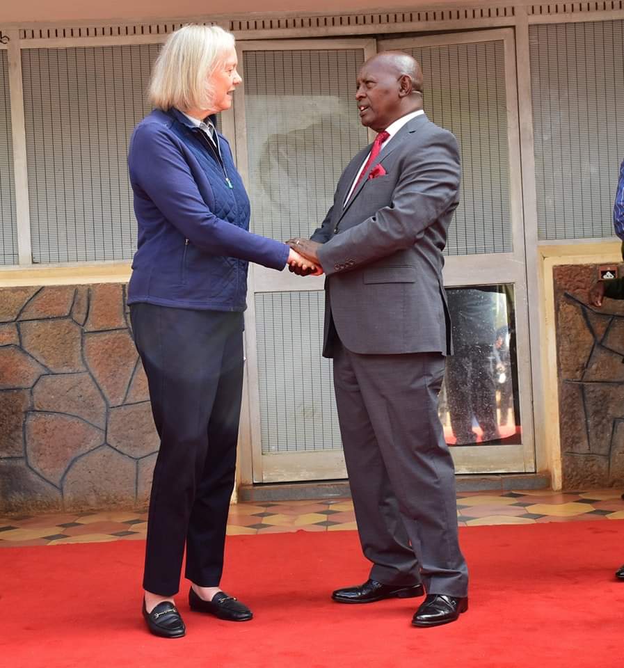 I was pleased to receive the U.S. Ambassador to Kenya, Ambassador Meg Whitman. The Ambassador had paid my office a courtesy call during her first visit to Nyeri County. We discussed various areas of partnerships between ourselves and the US Government.