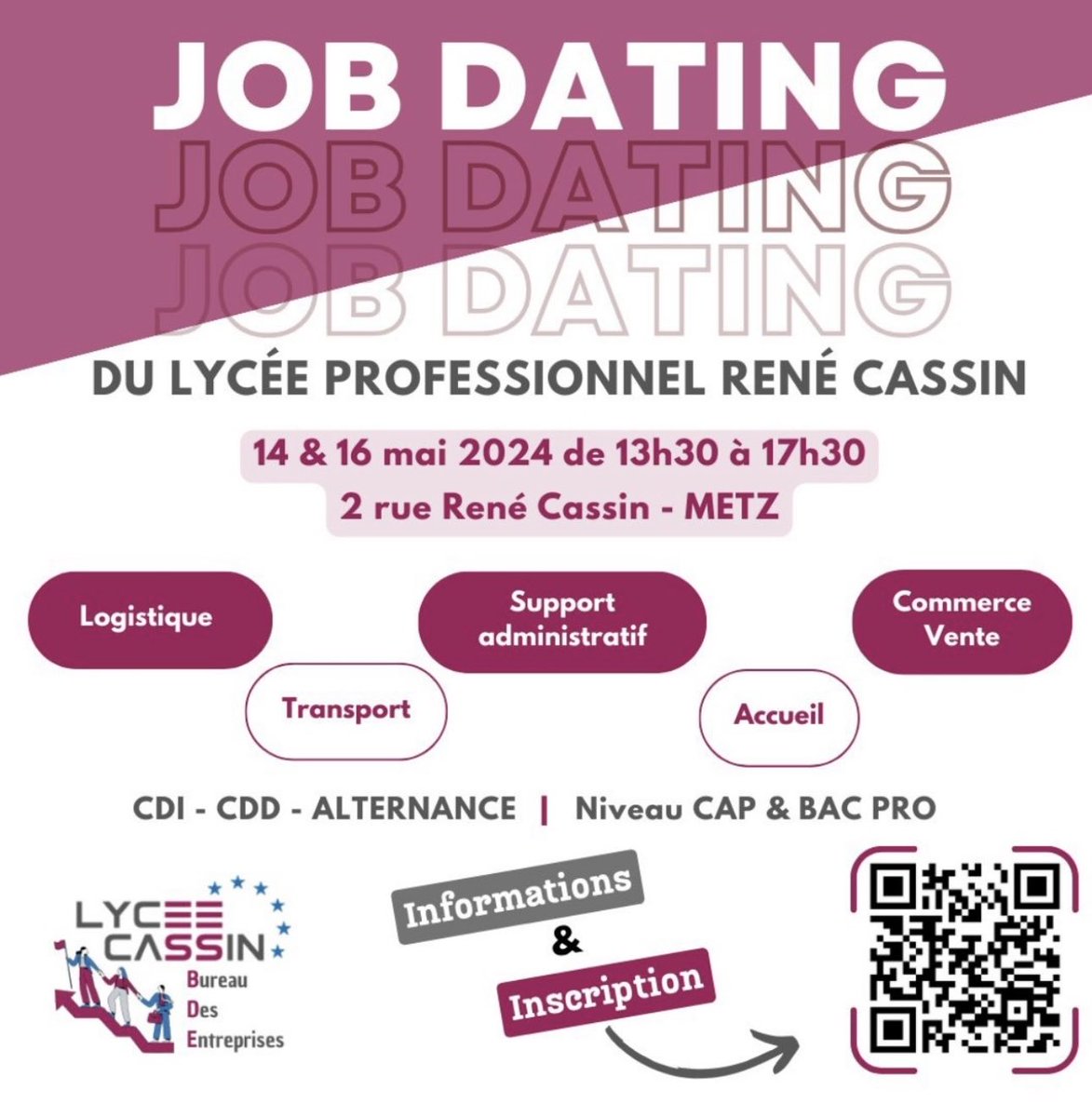 Ça se passe au ⁦<a href="/LyceeMetz/">Lycée professionnel René Cassin</a>⁩ ⁦@de_stephh⁩ ⁦<a href="/Bruno_Fet/">Bruno FETIVEAU</a>⁩ #Bureau Des Entreprises