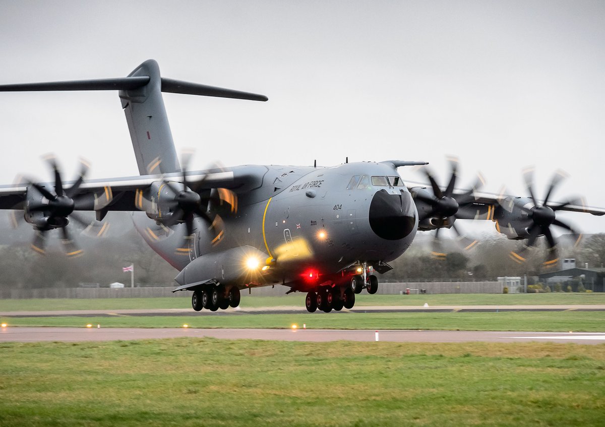 This morning, one of our Atlas C Mk.1 (A400M) aircraft is expected to be operating in the vicinity of Prestwick, whilst engaged in essential routine training. #airmobiliyforce #Atlas #A400MAtlas #a400m