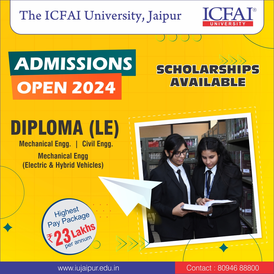 icfaijaipur_'s tweet image. 🎓 Exciting News! Admissions Now Open for Diploma (LE) Programs in Mechanical Engineering and Civil Engineering, as well as a Specialization in Electric &amp;amp; Hybrid Vehicles! 🚀
🌐 bitly.ws/3gLTD
📞 Contact : 80946 88800
#DiplomaEngineering #LEPrograms