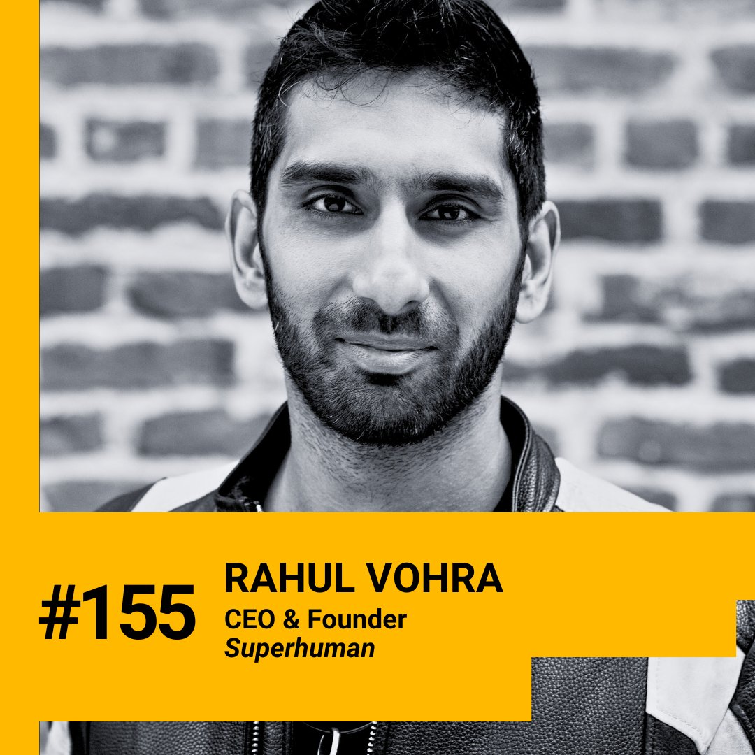 The Pursuit of Scrappiness Podcast (@scrappinesspod) on Twitter photo New episode (155) w/ <a href="/rahulvohra/">rahulvohra</a>, CEO and founder <a href="/Superhuman/">Superhuman</a>, the world's fastest email service, shares his playbook for:
▶️finding product-market fit
▶️ #fundraising lessons from $125M raised
▶️ Why taking on incumbents is a great #startup strategy
🎧bit.ly/3VzWbFk New episode (155) w/ <a href="/rahulvohra/">rahulvohra</a>, CEO and founder <a href="/Superhuman/">Superhuman</a>, the world's fastest email service, shares his playbook for:
▶️finding product-market fit
▶️ #fundraising lessons from $125M raised
▶️ Why taking on incumbents is a great #startup strategy
🎧bit.ly/3VzWbFk