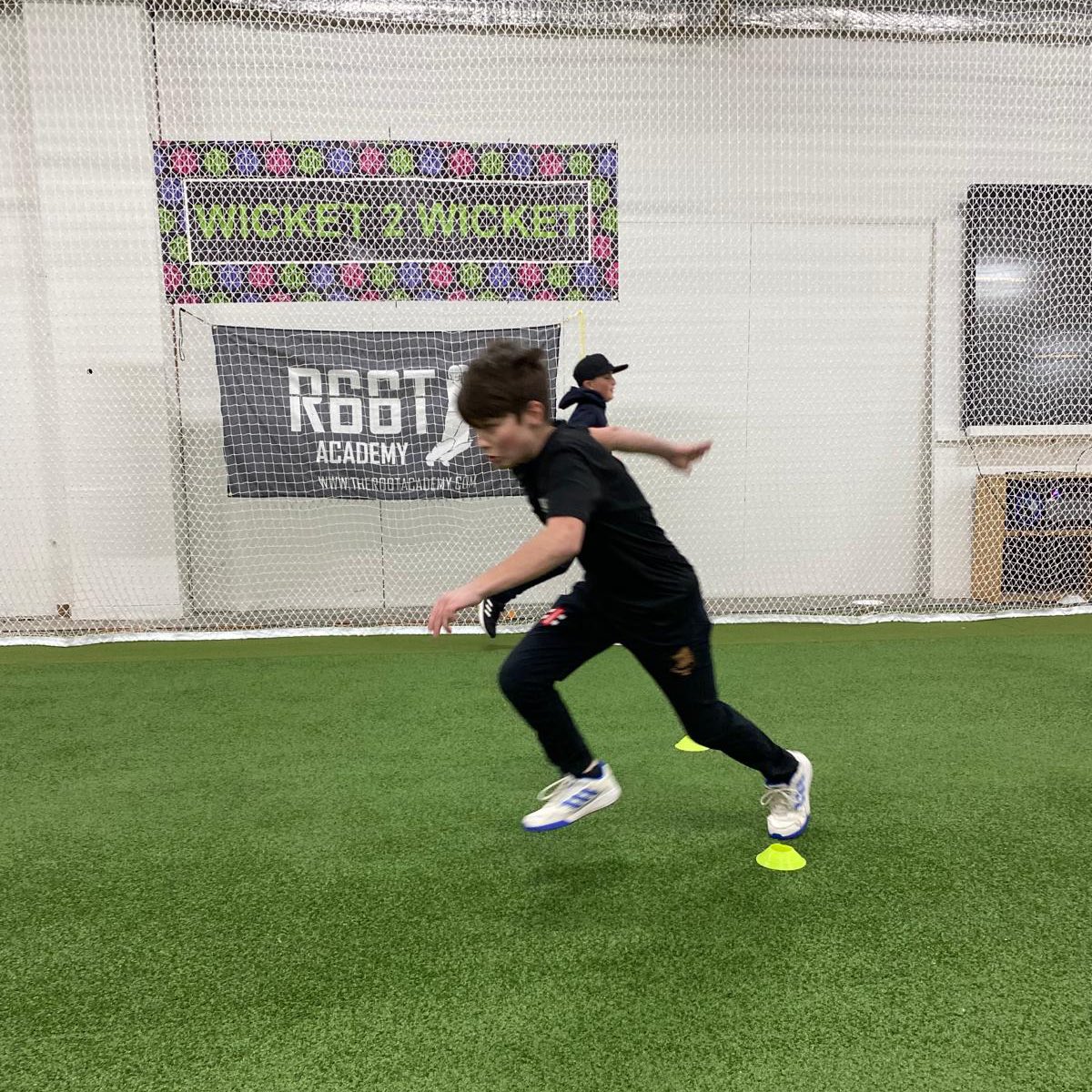 TheRootAcademy's tweet photo. Day 2️⃣ of our Specialist Spin Clinic with @sparkyoleary1 is well underway!

💪 Brilliant to see the players once again working so hard to improve their skills! 

Making the most of the excellent facilities at @wicket2wicket 🙌

🏏 #r66tacademy https://t.co/QNdQSfDiJG