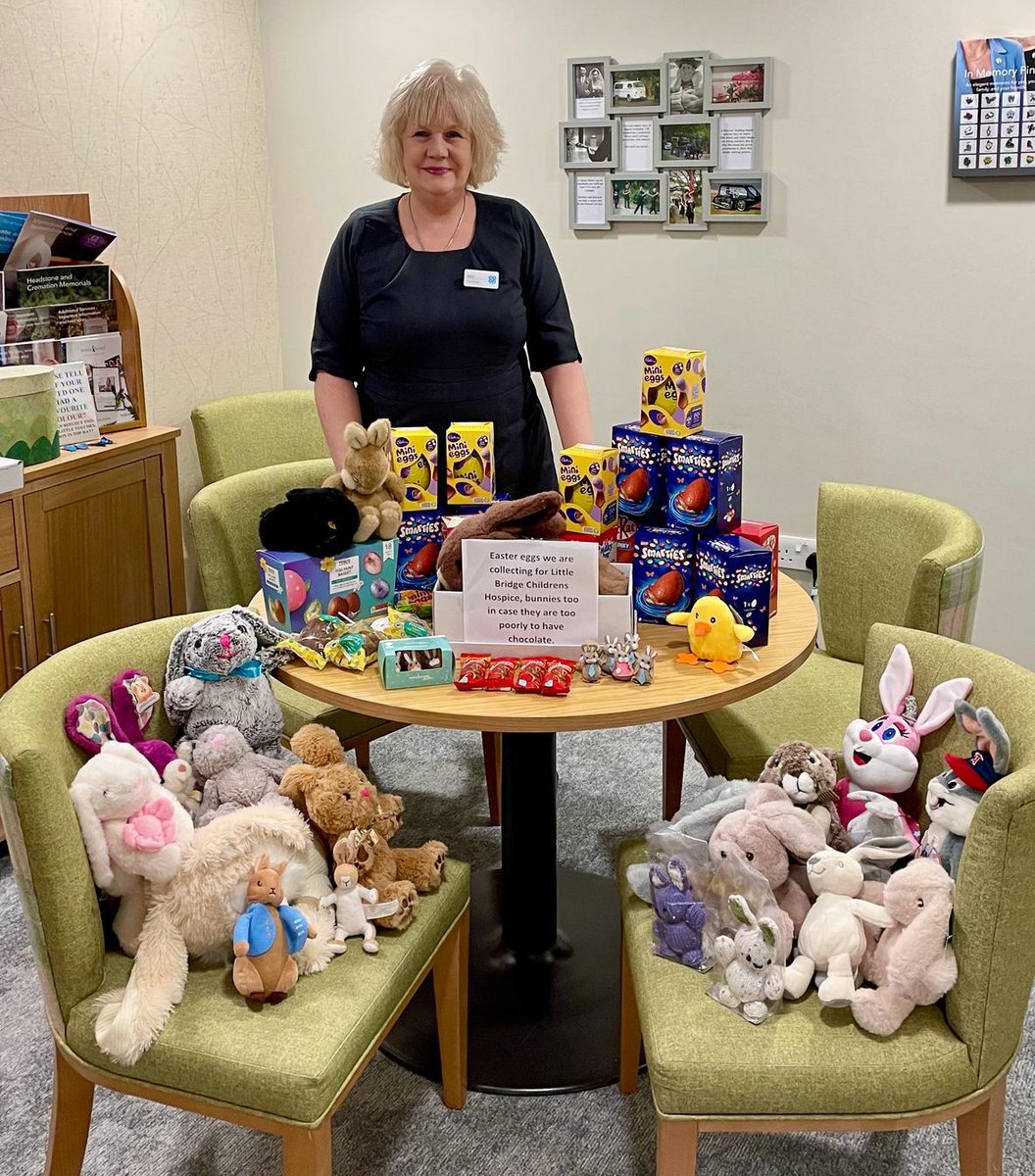 My Tiverton @CoopFuneralcare colleagues Jacki & Fiona would like to thank 👏 @coopuk members & friends who generously donated Easter eggs & bunnies for @CHSW Little Bridge House @CoopSueG @judithmorgane @ExeCoopMPs @DanniMcEwing1 @Geoff_wood2015 @lewis_clarke88 @sidCoopMP 🐰