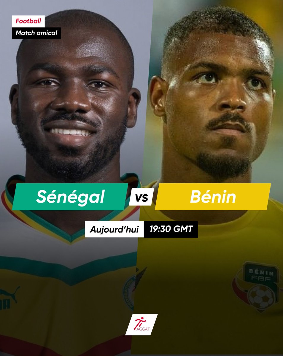 🗓️ MATCHDAY ! ⚽ Match amical 🆚 Sénégal 🇸🇳-🇧🇯 Bénin 🏟️ Stade Licorne 📍 Amiens, France ⏰ 19h30 GMT #Taggat #Sénégal