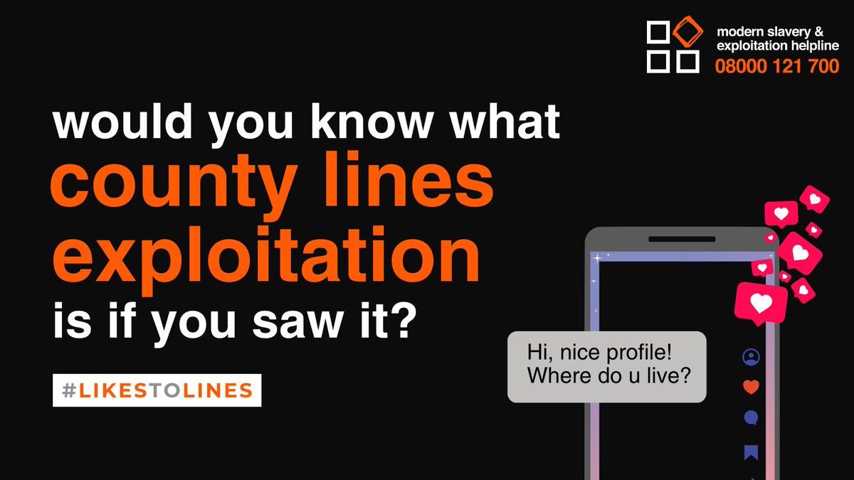 Are you a parent? Do you know that #CountyLines gangs use social media to groom and exploit children? Our research shows 1/3 UK parents don’t. Join our #LikesToLines campaign & equip yourself to be their first line of defence: bit.ly/4adMn7V #spotthesigns