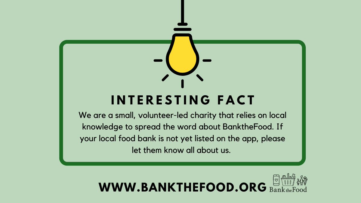 BanktheFood is a small charity that links community food banks and pantries to local donors. We need your help to spread the word 🤝 Find out more about our work and how to download our free app at bankthefood.org #BanktheFood #EndFoodPoverty