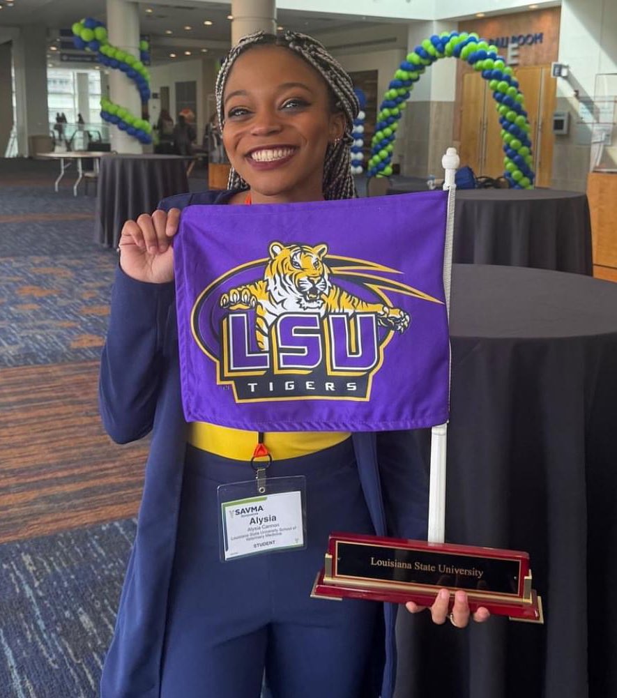 LSU Vet Med Dean (@lsuvetmeddean) on Twitter photo My warm congratulations to one of our awesome students <a href="/LSUVetMed/">LSU Veterinary Med</a>, Alysia Cannon, named National Chapter President-Elect of the Student American Veterinary Medicine Association! Another example of Tigers leading. Well done, Alysia — we’re so proud of you! #LSU #ScholarshipFirst My warm congratulations to one of our awesome students <a href="/LSUVetMed/">LSU Veterinary Med</a>, Alysia Cannon, named National Chapter President-Elect of the Student American Veterinary Medicine Association! Another example of Tigers leading. Well done, Alysia — we’re so proud of you! #LSU #ScholarshipFirst