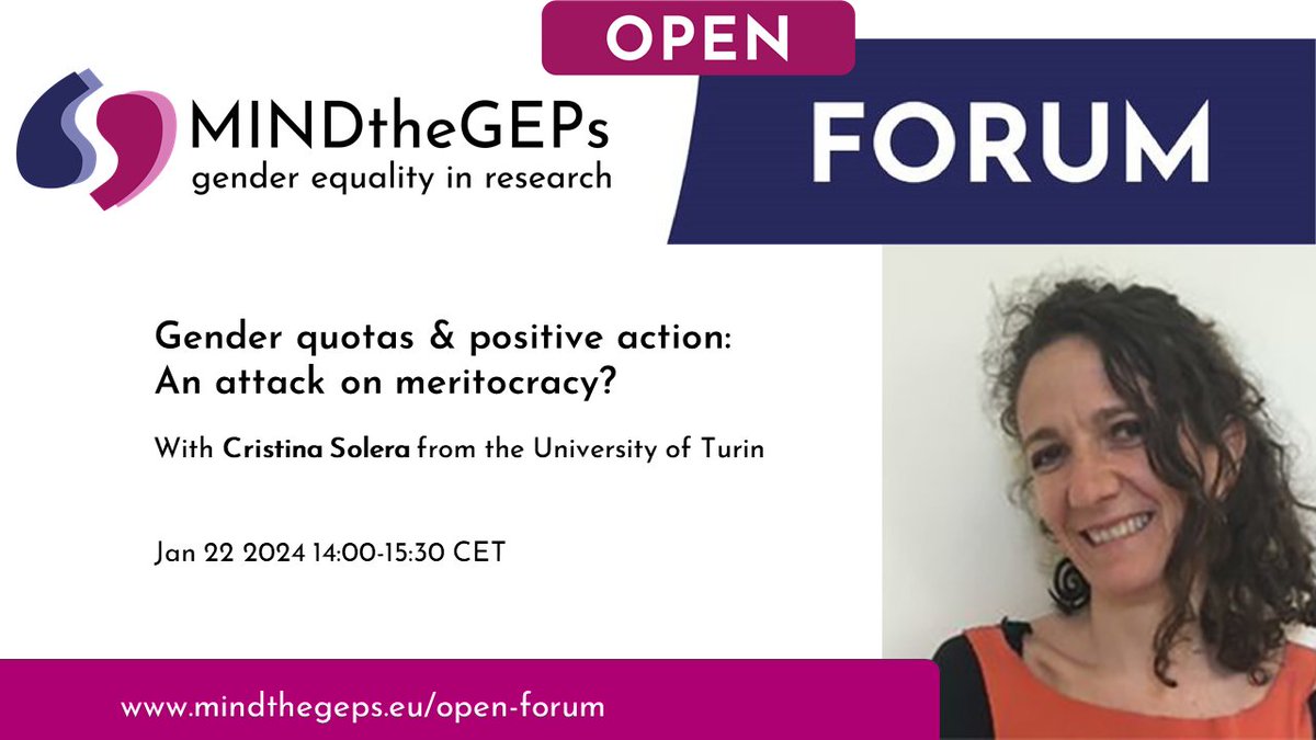 Looking for insights on #PositiveAction incentives for #GenderEquality in European research organisations and missed out on our Open Forum March 20th? 📅 Don't worry, the recording of Cristina Solera's presentation is now online! 🎉 bit.ly/3TtpBCb