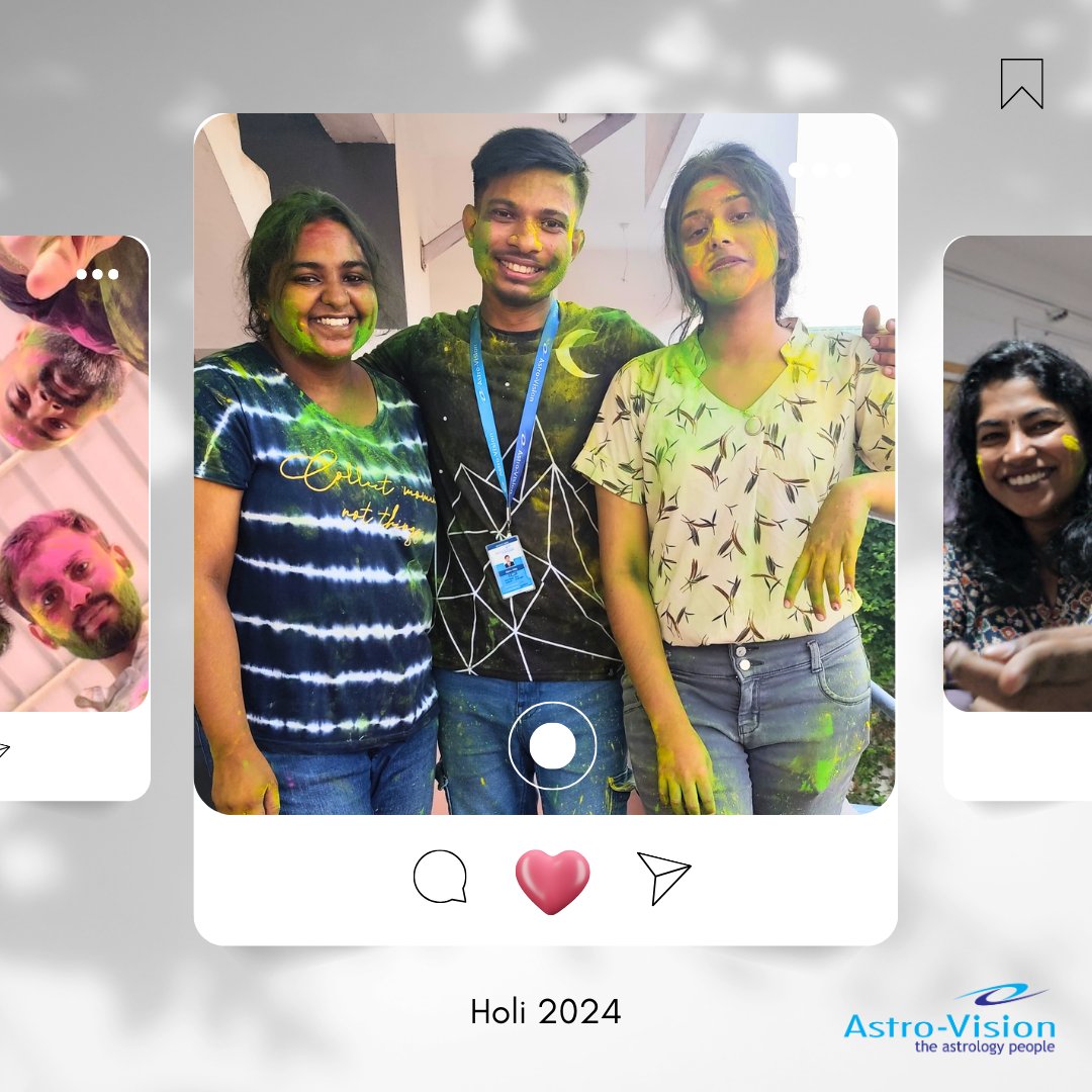 Astro_Vision's tweet image. Yay! What an incredible Holi—colourful and unexpected! 🎉Our favorite dresses might be a mess, but it was incredibly fun. 📷 Thanks to everyone who joined in! 📷
#AstroVision #TheAstrologyPeople #Holi #Holi2024 #HappyHoli #Festival #IndianFestival #HoliHai #Celebration #India