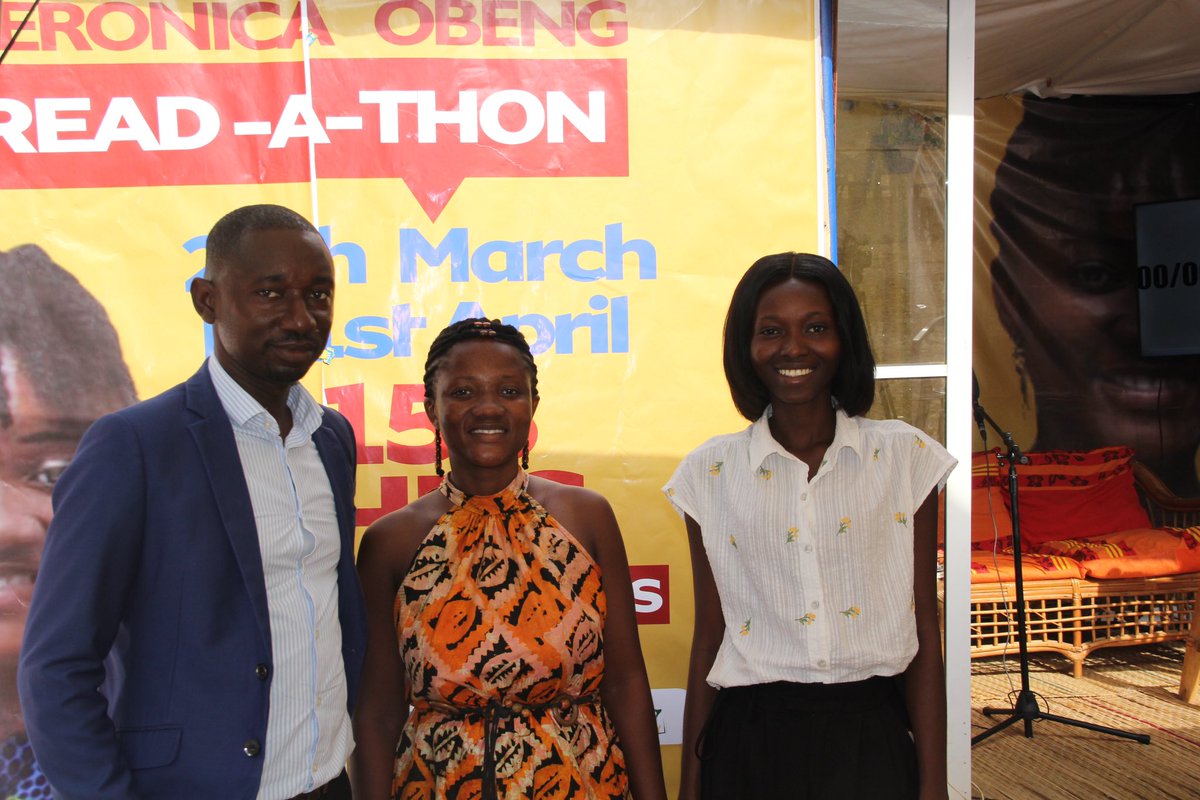 The Read-a-thon by Ms. Veronica Obeng. 

Representatives from Ghana Book Development Council, visited to wish her well in her attempt.