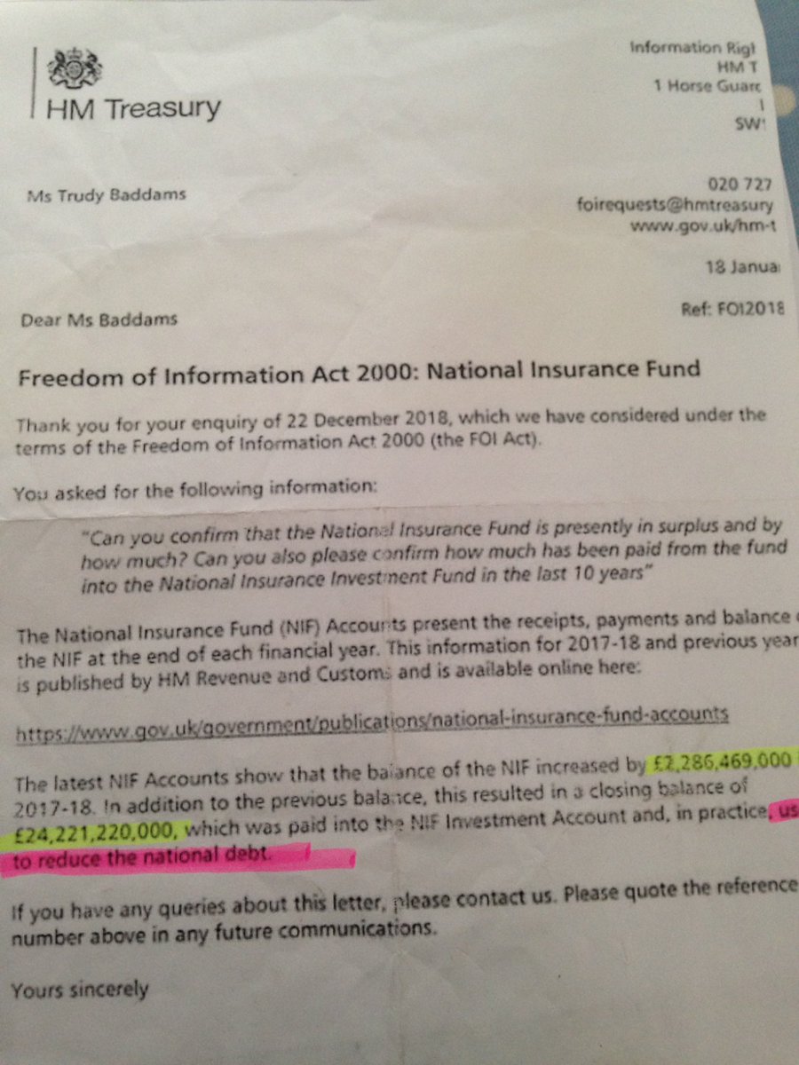 They as good as admitted that when #Wepaidinyoupayout group asked under FOI for info on balance of National Insurance Fund #NatInsScam #BankingCrisis #50sWomen #PensionTheft