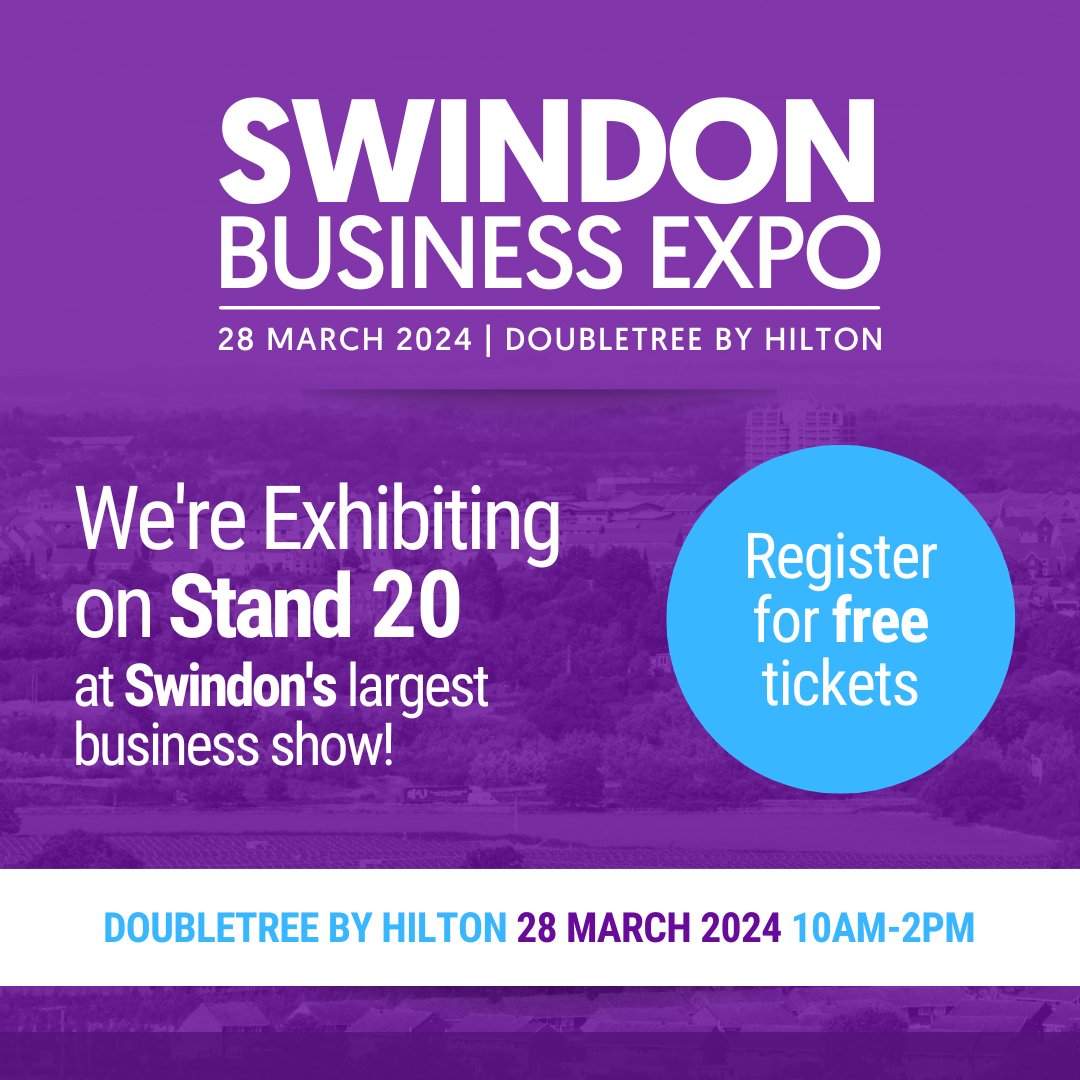 Looking forward to the Swindon @B2BExpos this Thursday - going to be a busy one! Make sure you register for your free ticket and come and see us on Stand 20 b2bexpos.co.uk/event/swindon-…